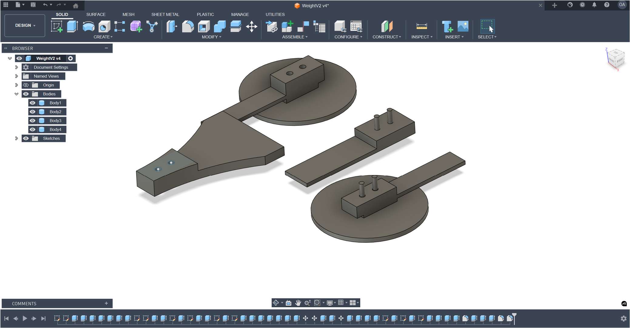 Ice dispenser platform CAD exploded view