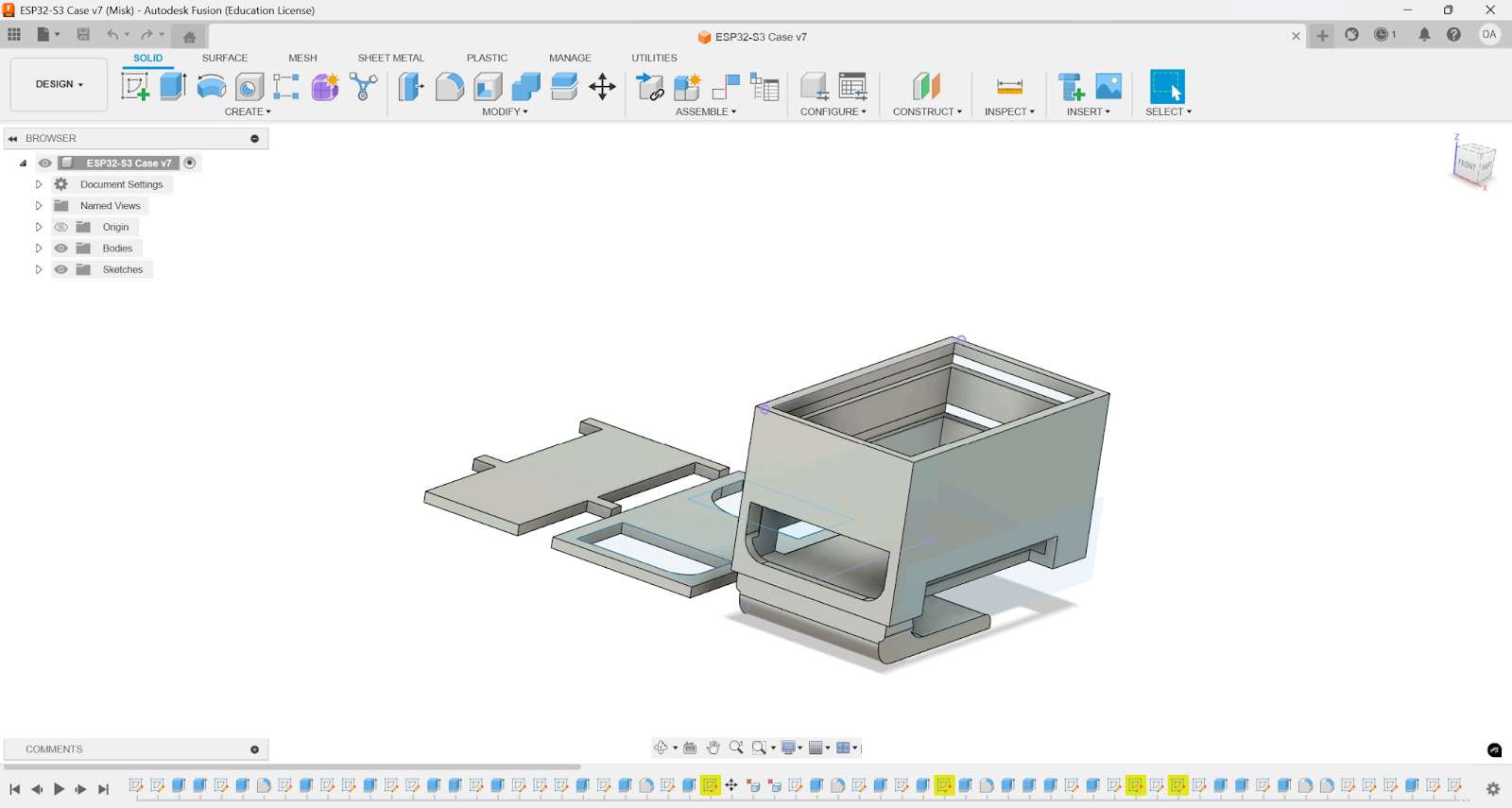 Wearable tracker CAD case